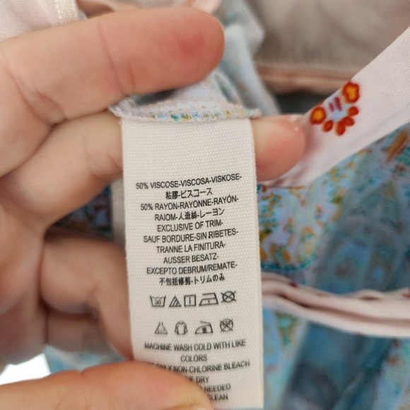 Free People Boho Wide Leg Jumpsuit 4 Retro Cottage Farmhouse Vacation Summer - Picture 6 of 8